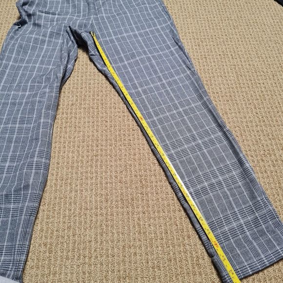 J. Jill Premium Grey Glen Check Plaid Bi-Stretch Elastic Waist Pull-on Pants 6 - Picture 15 of 16